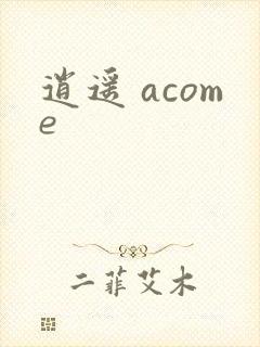 逍遥 acome封面