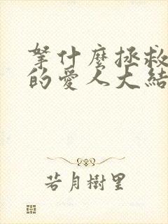 拿什么拯救你我的爱人大结局封面