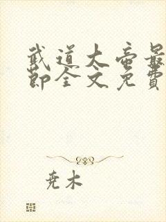 武道大帝最新章节全文免费阅读