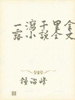 一泻千里金银花露小说全文免费阅读