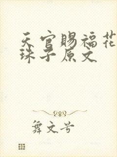 天官赐福花怜塞珠子原文