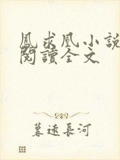 凤求凰小说免费阅读全文封面