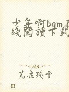 少年啊bgm在线阅读下载免费