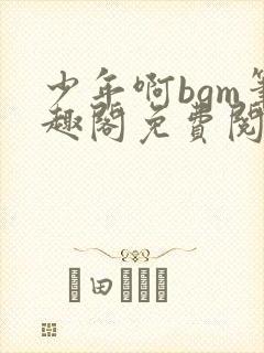 少年啊bgm笔趣阁免费阅读全文下载