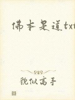 佛本是道txt封面