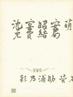 沈宴昭安萌全文免费结局封面