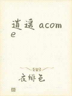 逍遥 acome封面