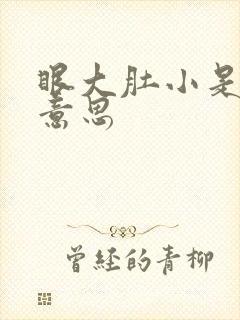 眼大肚小是什么意思