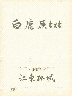 白鹿原txt封面