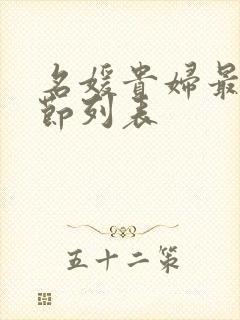 名媛贵妇最新章节列表