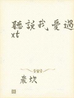 听说我爱过你txt