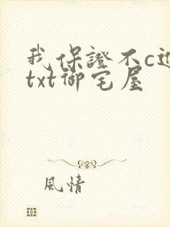 我保证不c进去txt御宅屋封面