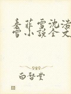 秦菲雪沈浩秦菲雪小说全文免费阅读求书