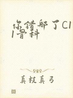 你错哪了C1V1骨科封面