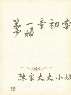 第一章初尝极品少妇