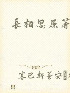 长相思原著小说封面