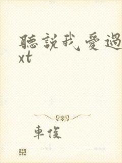 听说我爱过你txt