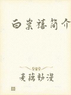 白崇禧简介封面