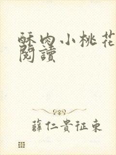 酥肉小桃花全文阅读