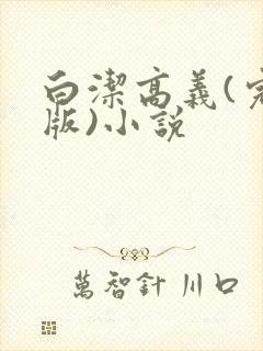 白洁高义(完整版)小说封面