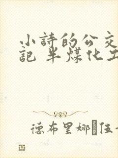 小诗的公交车日记 半煤化工