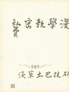私密教学漫画免费