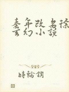 秦年改名徐年的玄幻小说封面