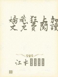 娇藏狂上加狂全文免费阅读笔趣阁