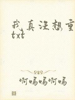 我真没想重生啊txt