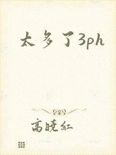 太多了3ph封面