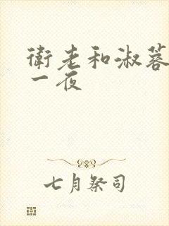 卫老和淑蓉销魂一夜