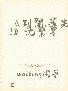 《别闹,薄先生!》沈繁星