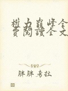 权力巅峰全本免费阅读全文