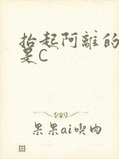 抬起阿离的腿就是C