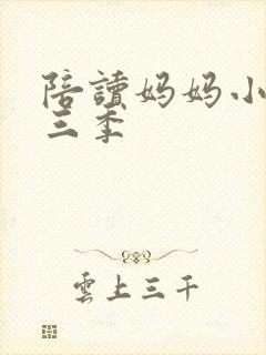 陪读妈妈小说第三季封面