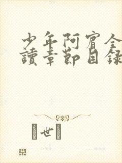 少年阿宾全文阅读章节目录