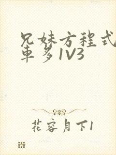 兄妹方程式多R车多1V3