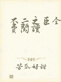 不二之臣全文免费阅读