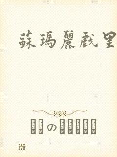 苏玛丽戏里戏外封面