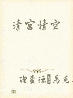 清宫情空封面