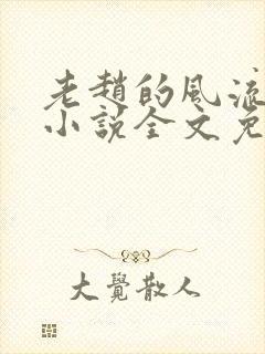 老赵的风流人生小说全文免费阅读