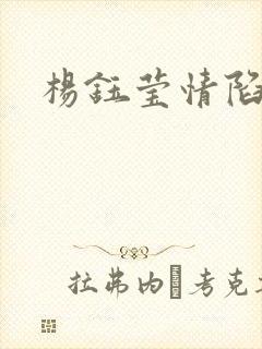 杨钰莹情陷红楼封面