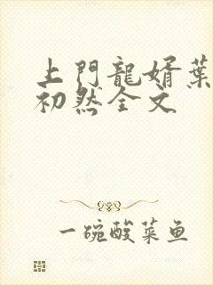 上门龙婿叶辰萧初然全文