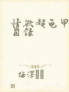 情欲超龟甲超市目录封面
