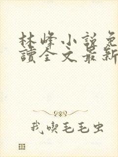 林峰小说免费阅读全文最新章节