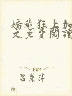 娇藏狂上加狂全文免费阅读笔趣阁