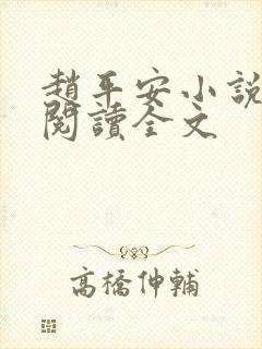 赵平安小说免费阅读全文