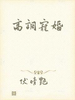 高调宠婚封面