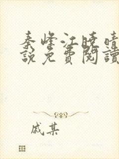 秦峰江晓晴的小说免费阅读