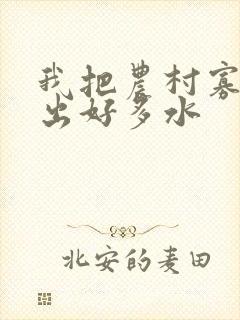 我把农村寡妇日出好多水